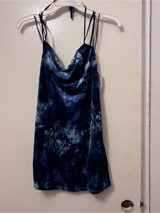 Urban Outfitters Dresses & Skirts - Urban Outfitters Blue Tie-Dye Cowl Neck Slip Dress